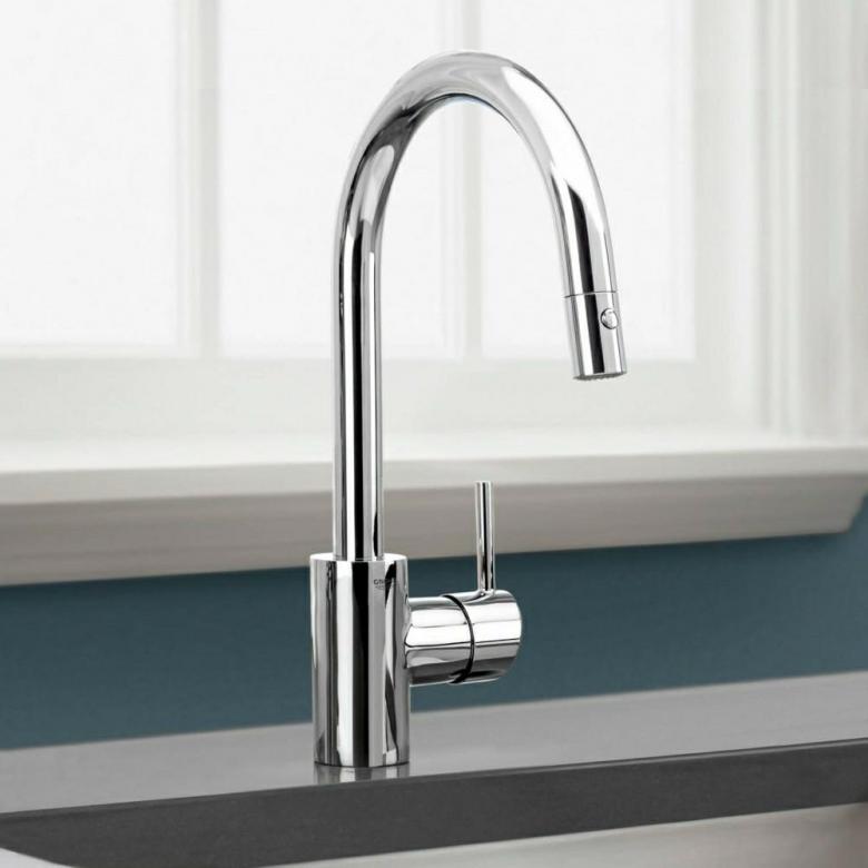 Смеситель для кухни grohe concetto new с высоким изливом хром 32663003