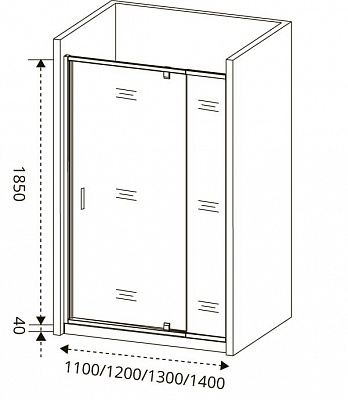 Душевое ограждение Good Door Orion WTW-PD-130-G-CH