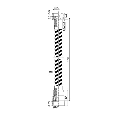 Шланг для душа 1,2м Iddis Optima Home OPH12SLi19