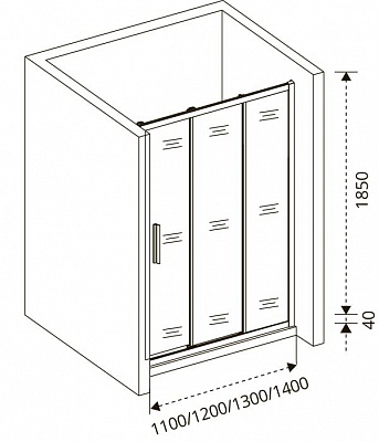 Душевое ограждение Good Door Orion WTW-110-C-CH