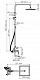 WK Душевая система A16701 со смесителем (1-фун. лейка,верхн.душ 250*250мм,шланг1,5м,PVD-черн.глянец)