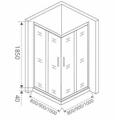 Душевое ограждение Good Door Latte CR-80-C-WE