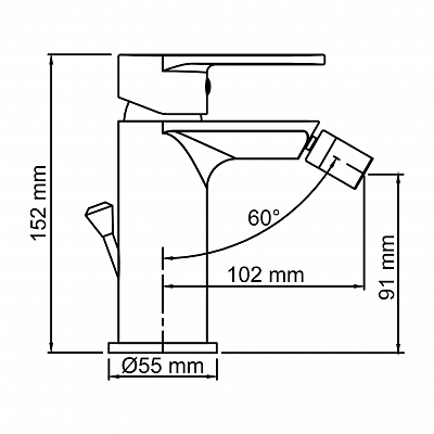 Смеситель для биде WasserKRAFT Mindel 8506