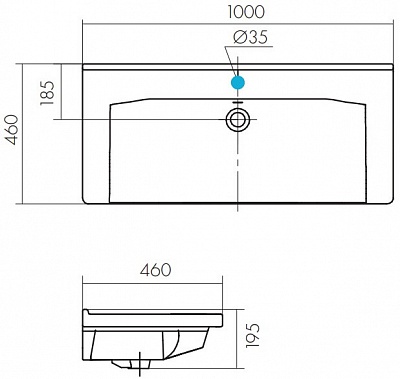 Раковина Aquaton Миранда 100 1WH302249