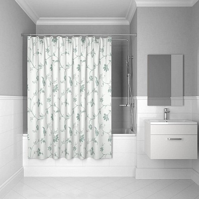 Штора для ванной комнаты Iddis 200*200 см  elegant silver SCID132P