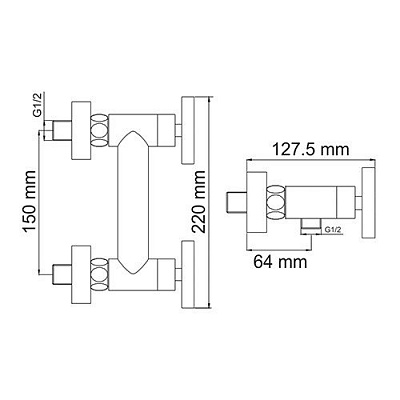 Смеситель для душа WasserKRAFT Weser 7802