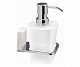 Дозатор для жидкого мыла стеклянный, 300 ml WasserKRAFT Leine K-5099WHITE